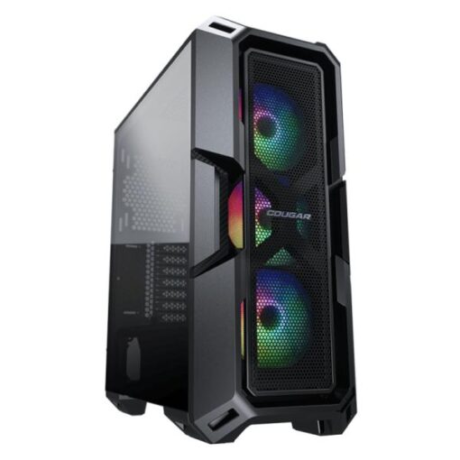 CASE GAMING RGB COUGAR MX440 MESH MID TOWER VENTILADORES 3 DE 120MM CON VIDRIO LATERAL Y MALLA FRONTAL 3856C10.0001