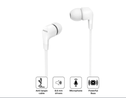 AUDIFONO PHILIPS TAE1105 ALAMBRICO 3.5MM TAE1105WT/00