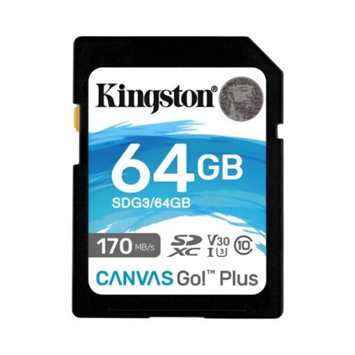 MEMORIA SD 64GB KINGSTON SDXC CANVAS GO PLUS 170R C10 SDG3/64GB