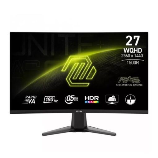 MONITOR MSI CURVO 27" MAG 27CQ6F WQHD 2560X1440 RAPID VA 180HZ FREESYNC HDR HDMI/DP 9S6-3CD91M-001