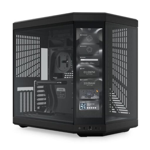 CASE GAMING HYTE Y70 GEN 1 MID TOWER SIN VENTILACIÃN CON VIDRIO FRONTAL Y LATERAL Y PANTALLA TOUCH LCD 4K CS-HYTE-Y70-B-L