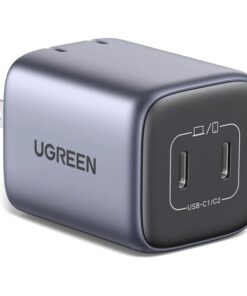 CARGADOR DE PARED UGREEN CD294 NEXODE 2 PUERTOS USB-C 45W 90572