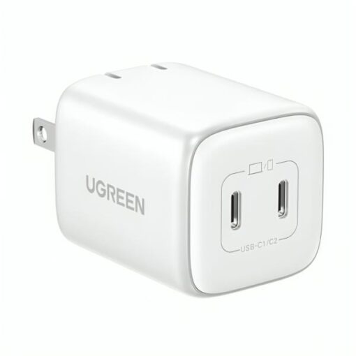 CARGADOR DE PARED UGREEN CD294 NEXODE 2 PUERTOS USB-C CARGA RAPIDA 45W 15331