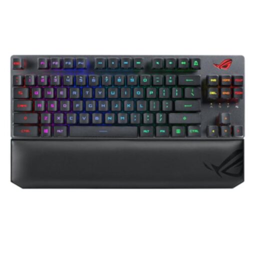 TECLADO GAMING RGB ASUS ROG STRIX SCOPE RX TKL WIRELESS DELUXE MECÃNICO ALÃMBRICO USB / INALÃMBRICO BLUETOOTH SWITCH AZUL 90MP02J2-BKUA01