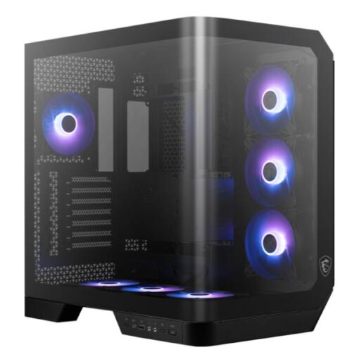 CASE GAMING RGB MSI MAG PANO 120R PZ MID TOWER VENTILADORES 6 DE 120MM CON VIDRIO DE 270 GRADOS 306-7G22A14-W57