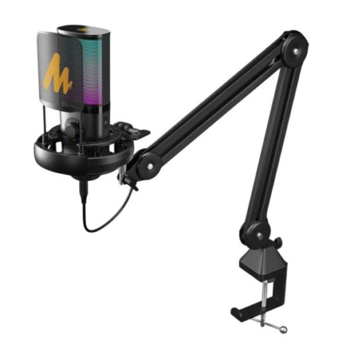 MICROFONO RGB MAONO DM40S PRO INALAMBRICO CON RECEPTOR USB-C Y USB-A CON BASE INCLUIDA
