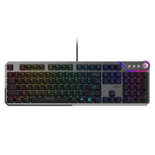 TECLADO GAMING RGB MSI STRIKE 600 SILENT US MECÃNICO ALÃMBRICO USB INGLÃS S11-04US2A1-CLA