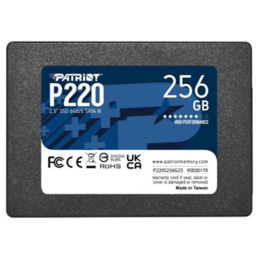 HD INTERNO SOLIDO 256GB PATRIOT P220 SATA 3 2.5" 550 / 490MB/S P220S256G25 P220
