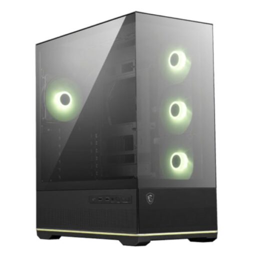 CASE RGB MSI MAG PANO 110R PZ TORRE MEDIA VIDRIO FRONTAL Y LATERAL 3 ABANICOS LATERALES Y 1 ABANICO TRASERO 306-7G28R21-JA4