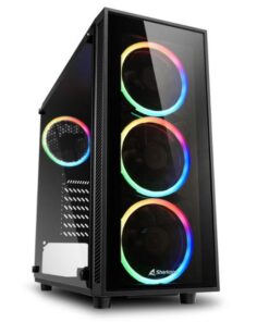 CASE GAMING RGB SHARKOON TG4 MID TOWER VENTILADORES 4 DE 120MM CON VIDRIO LATERAL Y FRONTAL 4044951026685