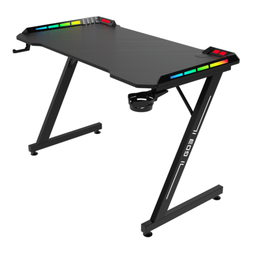 ESCRITORIO GAMING AEROCOOL GD3 RGB ACERO CON POSAVASOS Y SOPORTE PARA HEADSET TEGD-4033011.11-AF