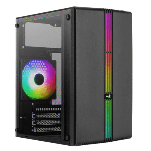 CASE RGB AEROCOOL EVO MINI-G-BK-V1 TORRE PEQUEÃA ACERO CON PANEL LATERAL DE VIDRIO TEMPLADO CON ABANICO TRASERO ACCS-PV42013.11
