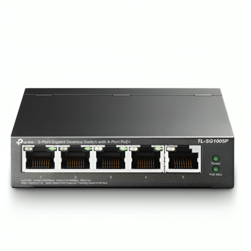 SWITCH TP LINK TL-SG1005P(UN) 5 PUERTOS RJ45 4 POE+10/100/1000 MBPS NO ADMINISTRABLE