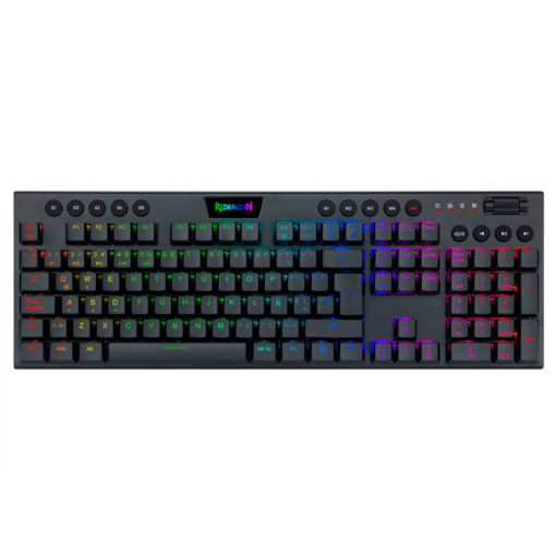 TECLADO GAMING RGB REDRAGON HORUS FS K618 MECANICO INALAMBRICO (BLUETOOTH / 2.4GHZ) ESPAÃOL SWITCH ROJO