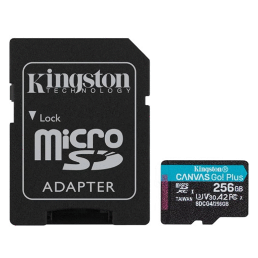MEMORIA MICRO SD 256GB KINGSTON SDCG4/256GB CLASE 10 UHS-I V30 200 MB/S / 160 MB/S PARA DRONES Y CAMARAS DEPORTIVAS