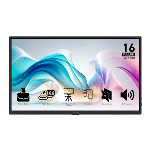 MONITOR MSI PRO MP165 E6 15.6" PLANO 1920 X 1080 60HZ IPS 9S6-3PE50M-004