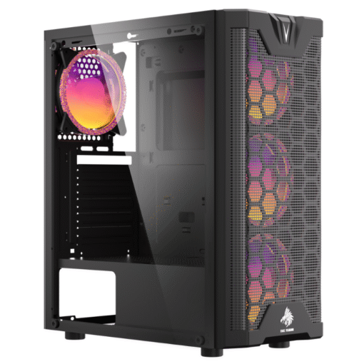 CASE RGB EAGLE WARRIOR CG12AARA002C MID TOWER VENTILADORES 3 DE 120MM CON VIDRIO LATERAL Y ACRÃLICO FRONTAL