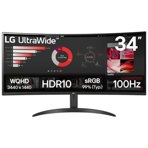 MONITOR LG GAMING LG 34WR50QK-B 34" CURVO 3440Ã1440 100HZ WQHD VA HDR10 DP Y HDMI