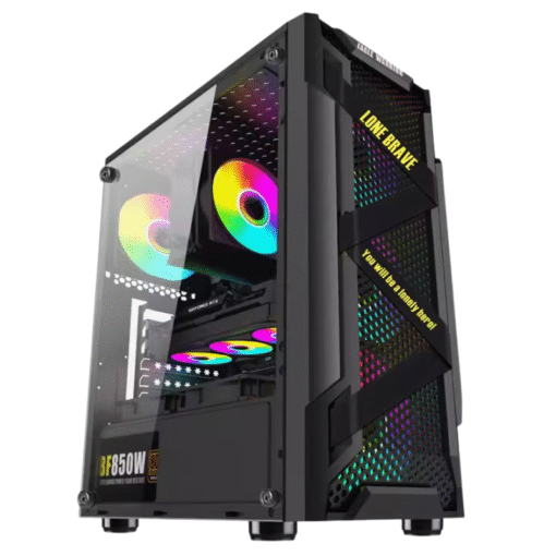 CASE RGB EAGLE WARRIOR CG01Q8RA003C VENTILADORES 3 DE 120MM VIDRIO TEMPLADO